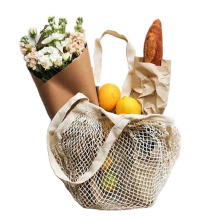 Reusable Eco Friendly Grocery Bag Shopping Net Produce Organic Cotton Mesh Fruit Bag